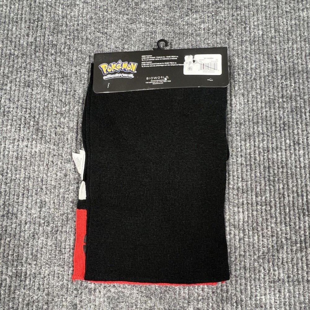 Pokemon Hat Glove & Scarf Set Bioworld One Size Fits Most Unisex Black Red - Picture 6 of 9